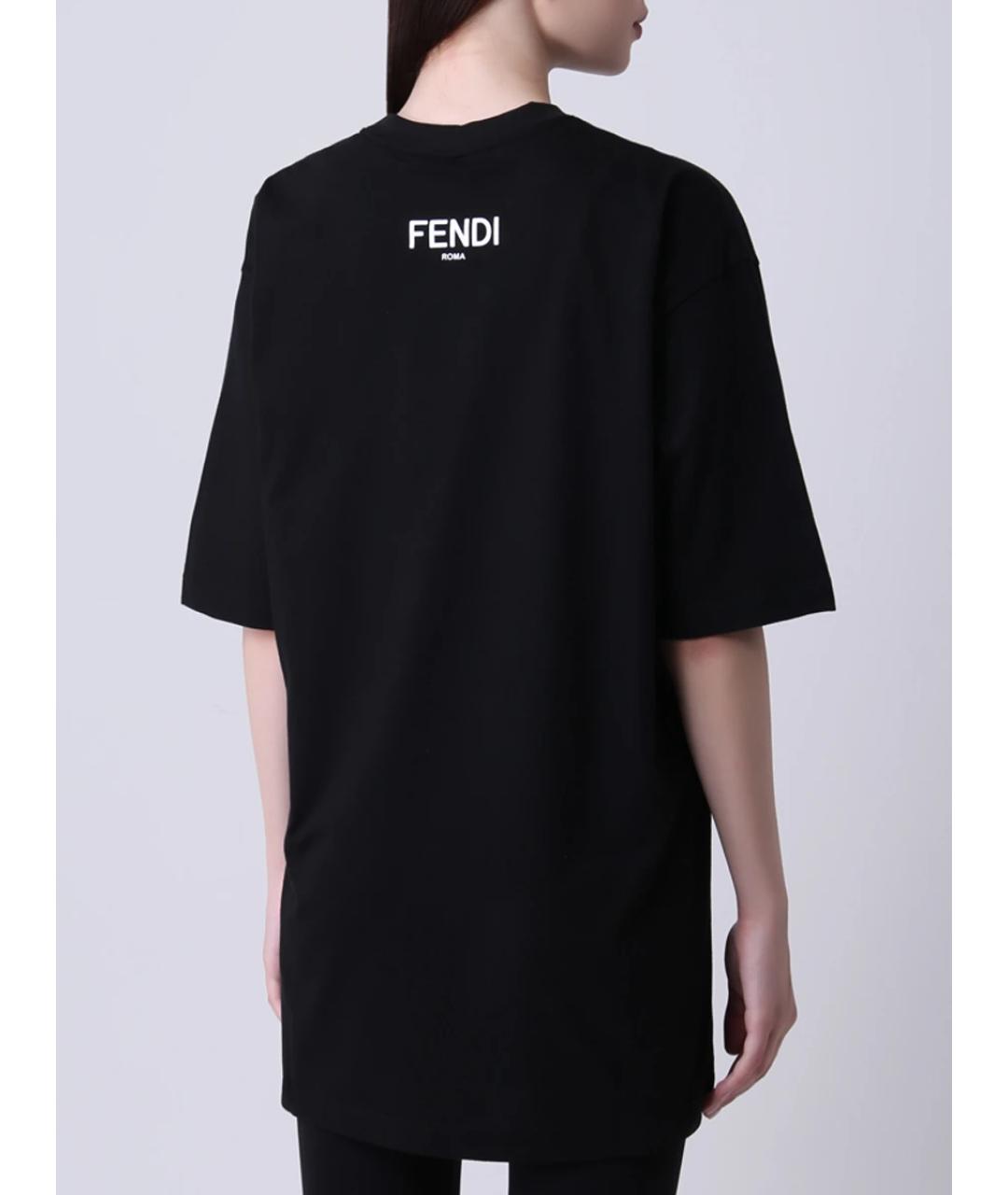 FENDI Черная футболка, фото 3