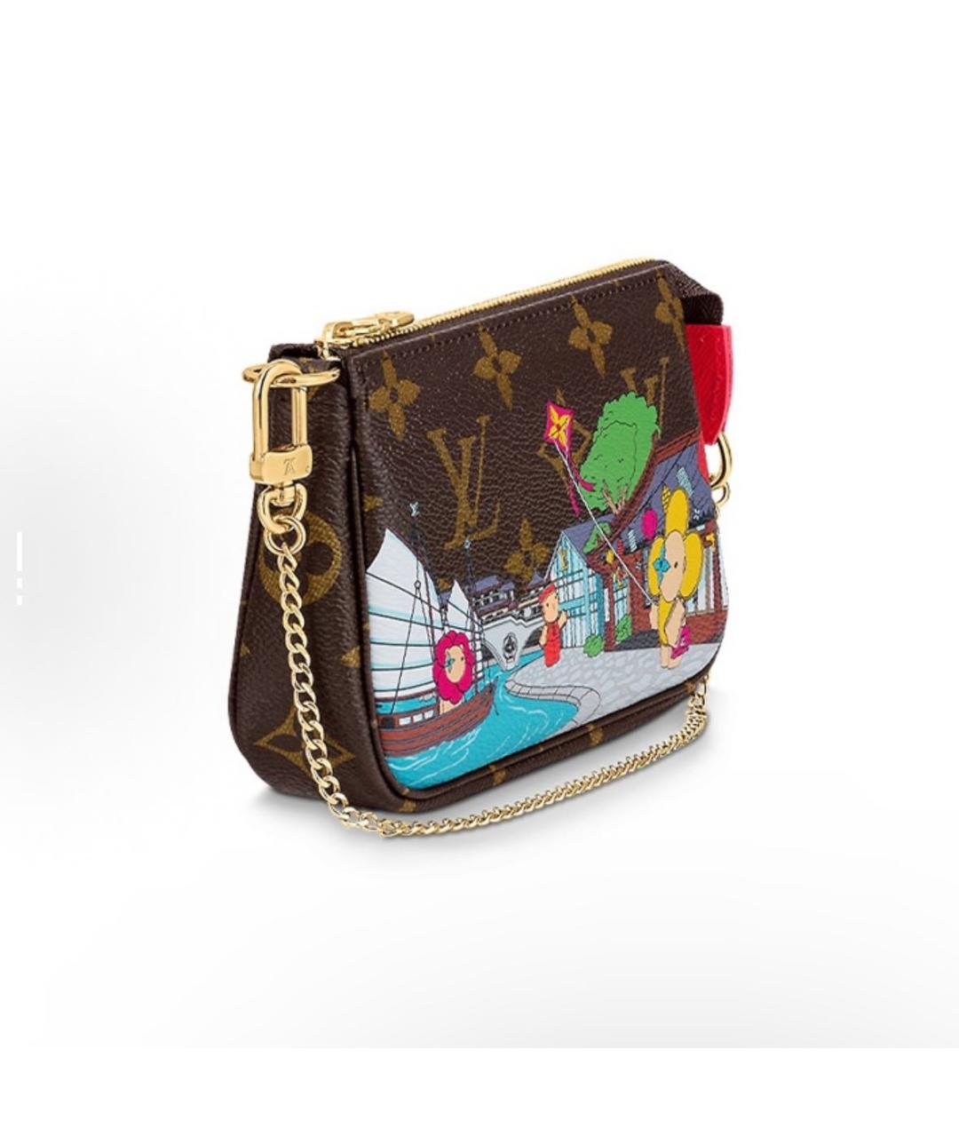 LOUIS VUITTON Коричневая кожаная сумка с короткими ручками, фото 2