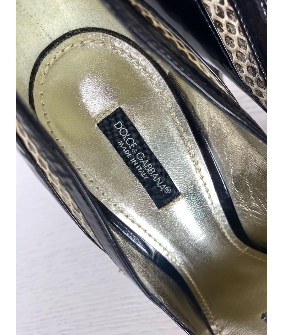 DOLCE&GABBANA Мульти кожаные туфли, фото 3