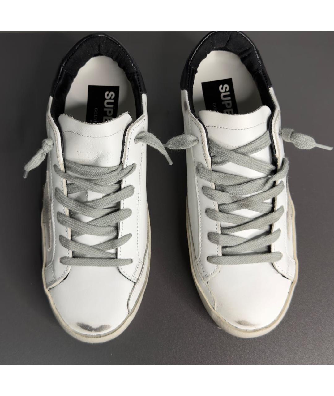 GOLDEN GOOSE DELUXE BRAND Белые кожаные кеды, фото 2