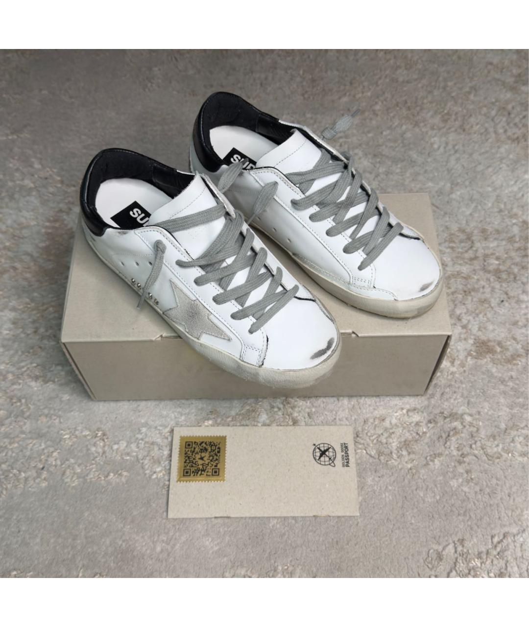 GOLDEN GOOSE DELUXE BRAND Белые кожаные кеды, фото 5