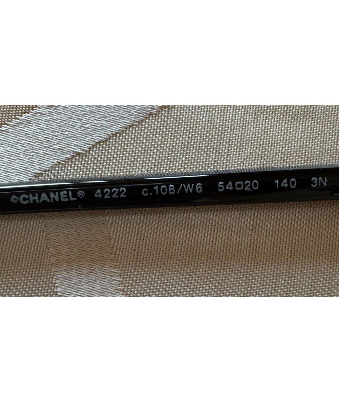 CHANEL Черные металлические солнцезащитные очки, фото 7