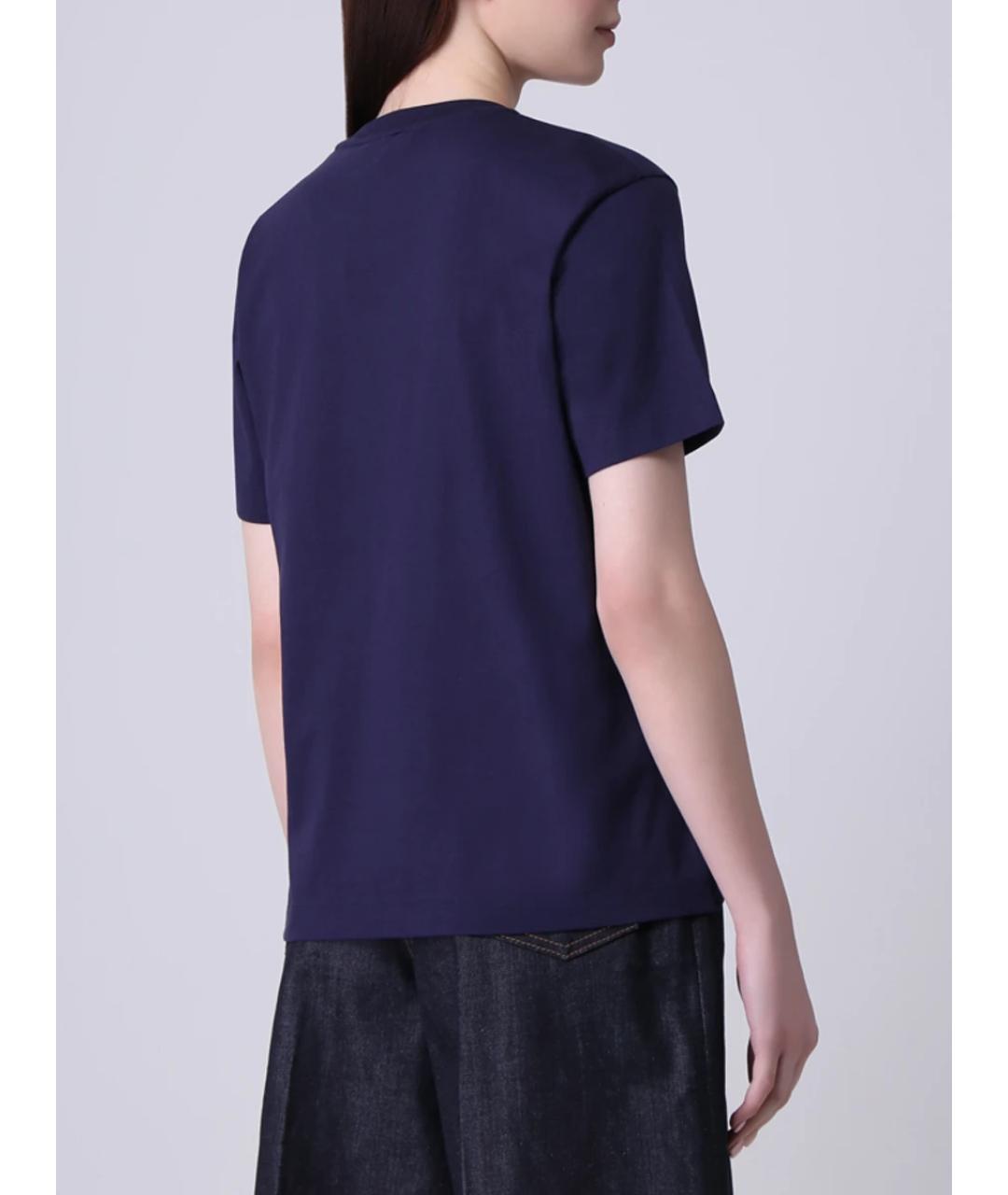 FENDI Синяя хлопковая футболка, фото 3