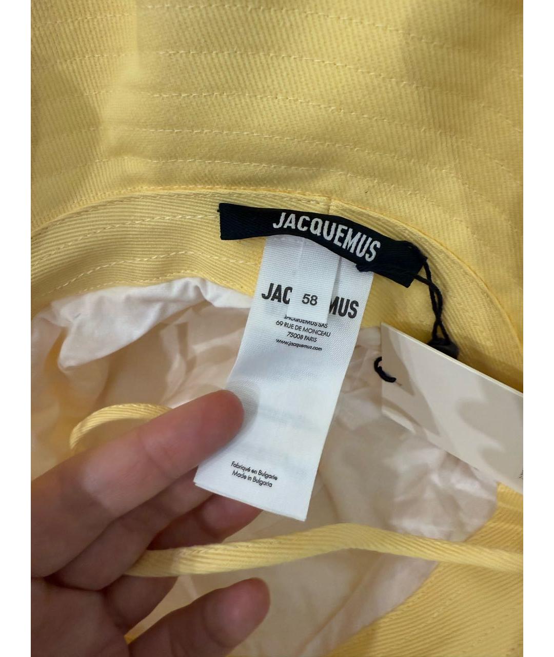 JACQUEMUS Желтая хлопковая панама, фото 5