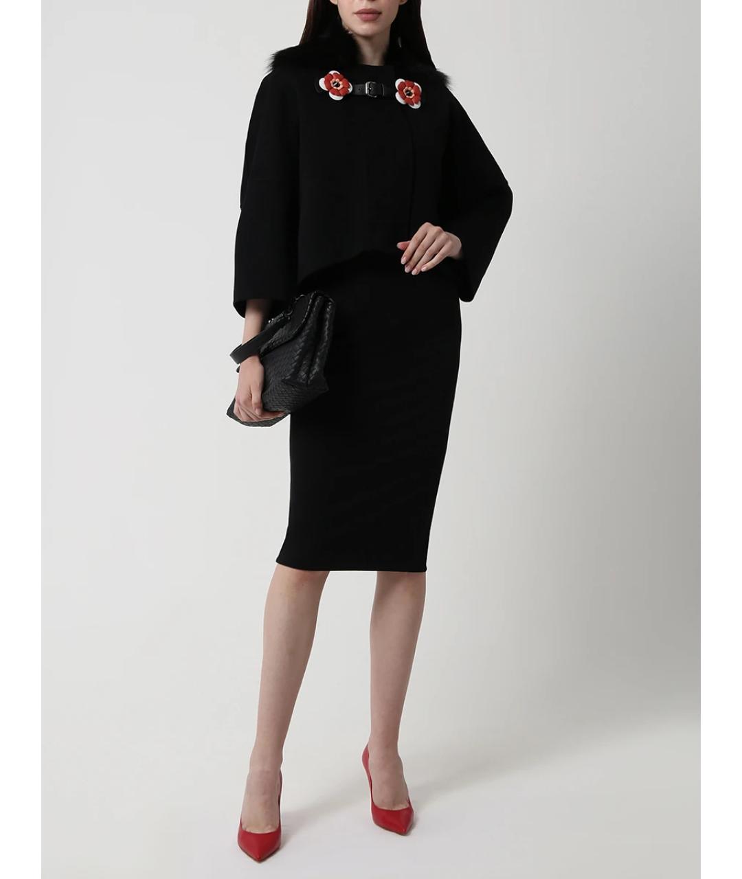 FENDI Черное пальто, фото 2