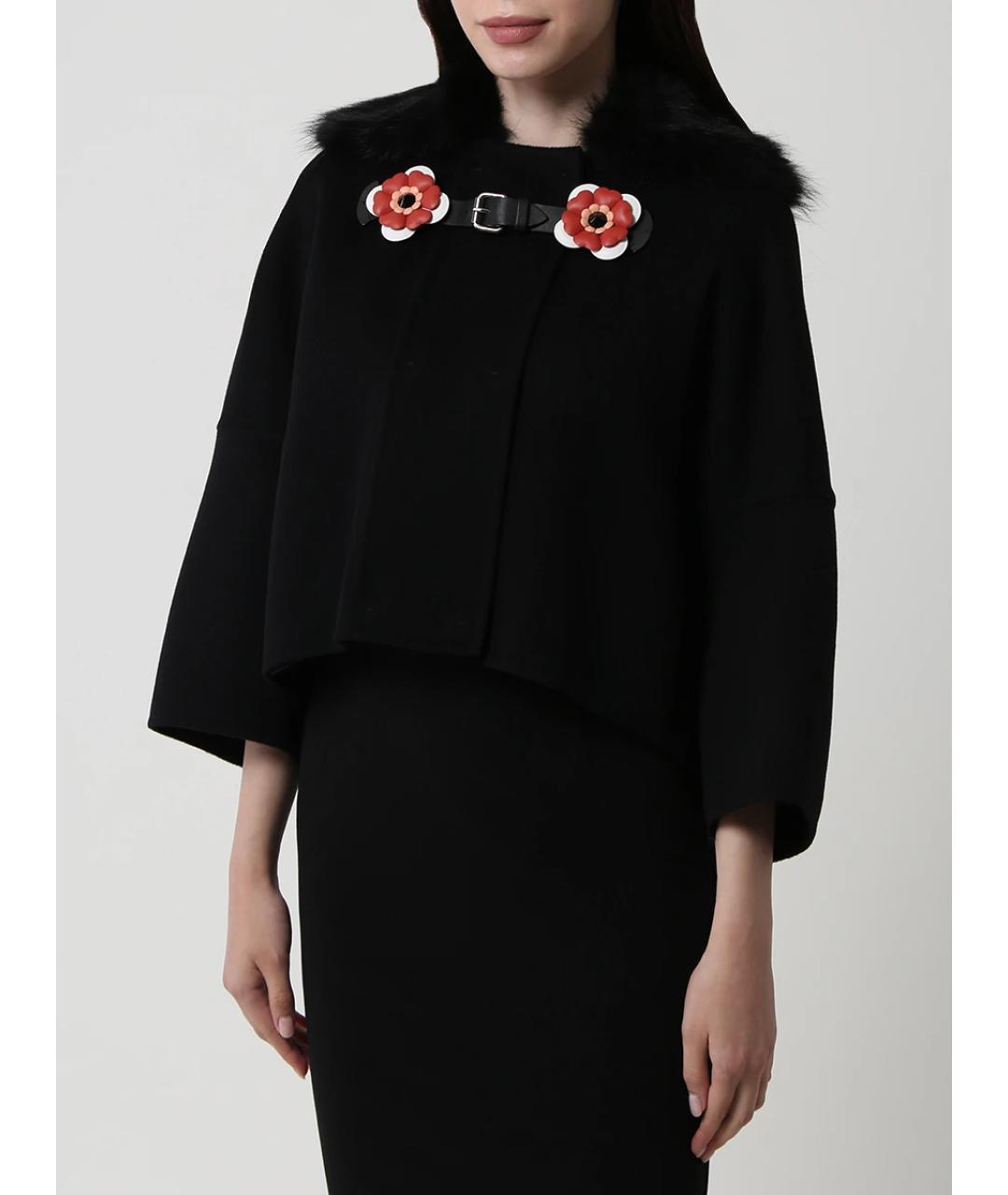 FENDI Черное пальто, фото 4
