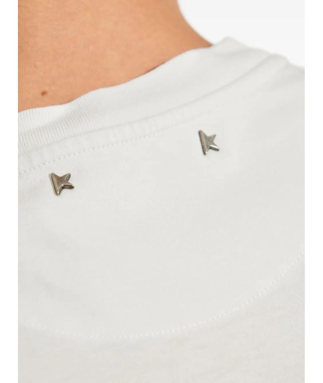 GOLDEN GOOSE DELUXE BRAND Белая хлопковая футболка, фото 5