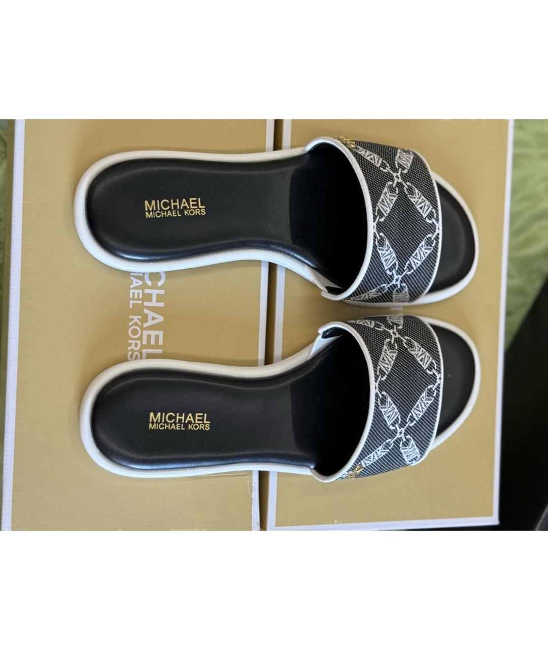 MICHAEL MICHAEL KORS Черные шлепанцы, фото 3