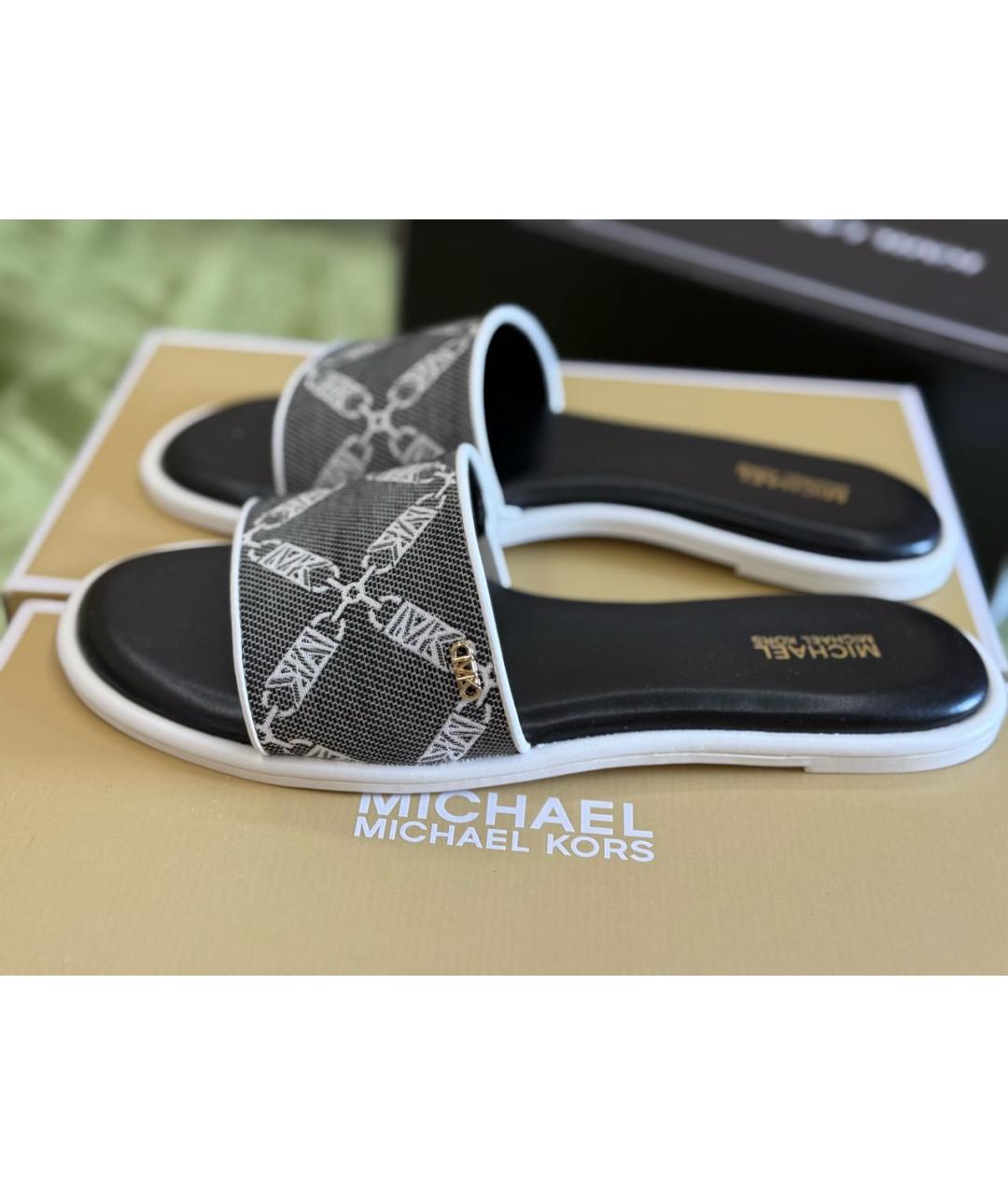 MICHAEL MICHAEL KORS Черные шлепанцы, фото 6