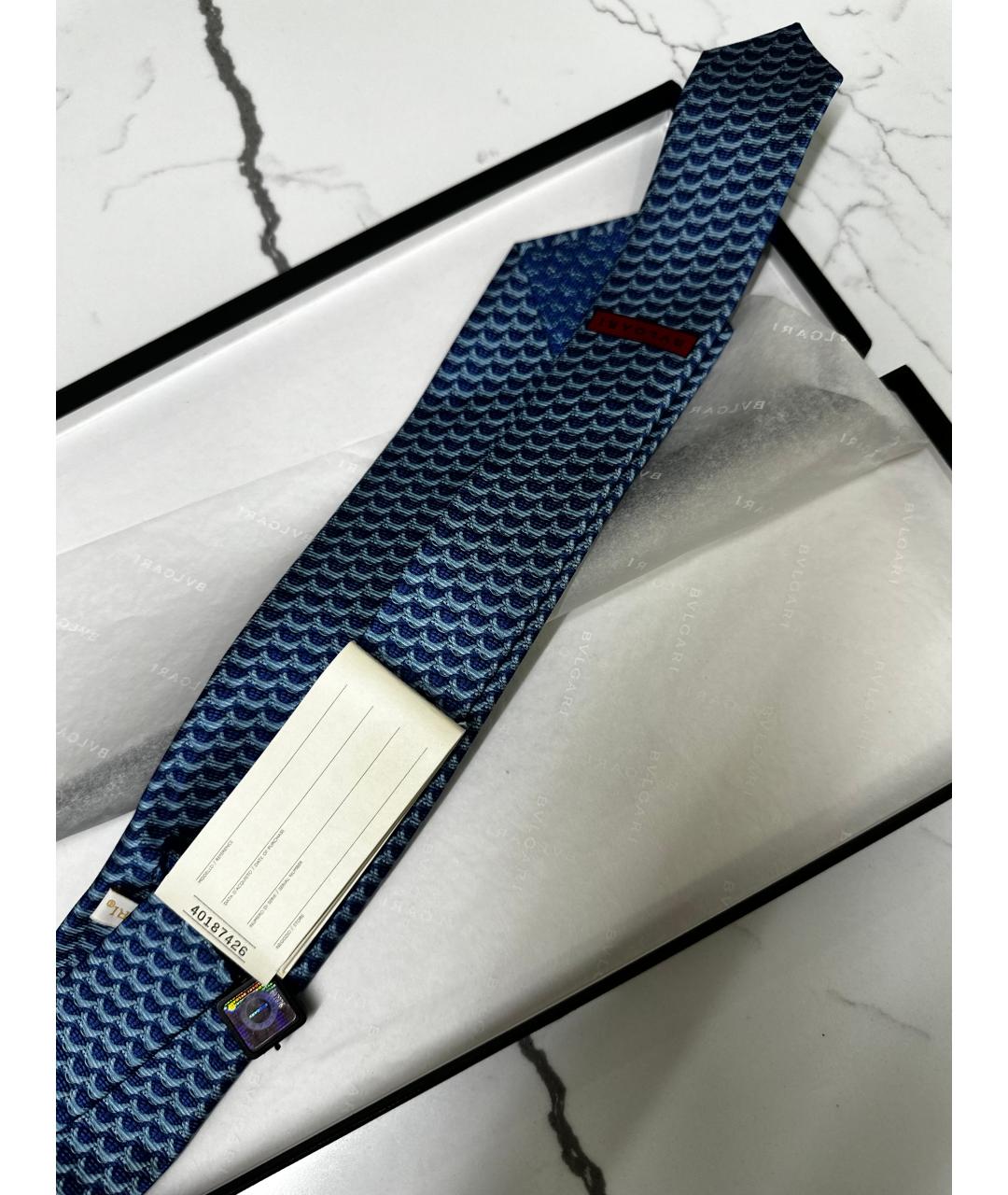 BVLGARI Синий галстук, фото 3
