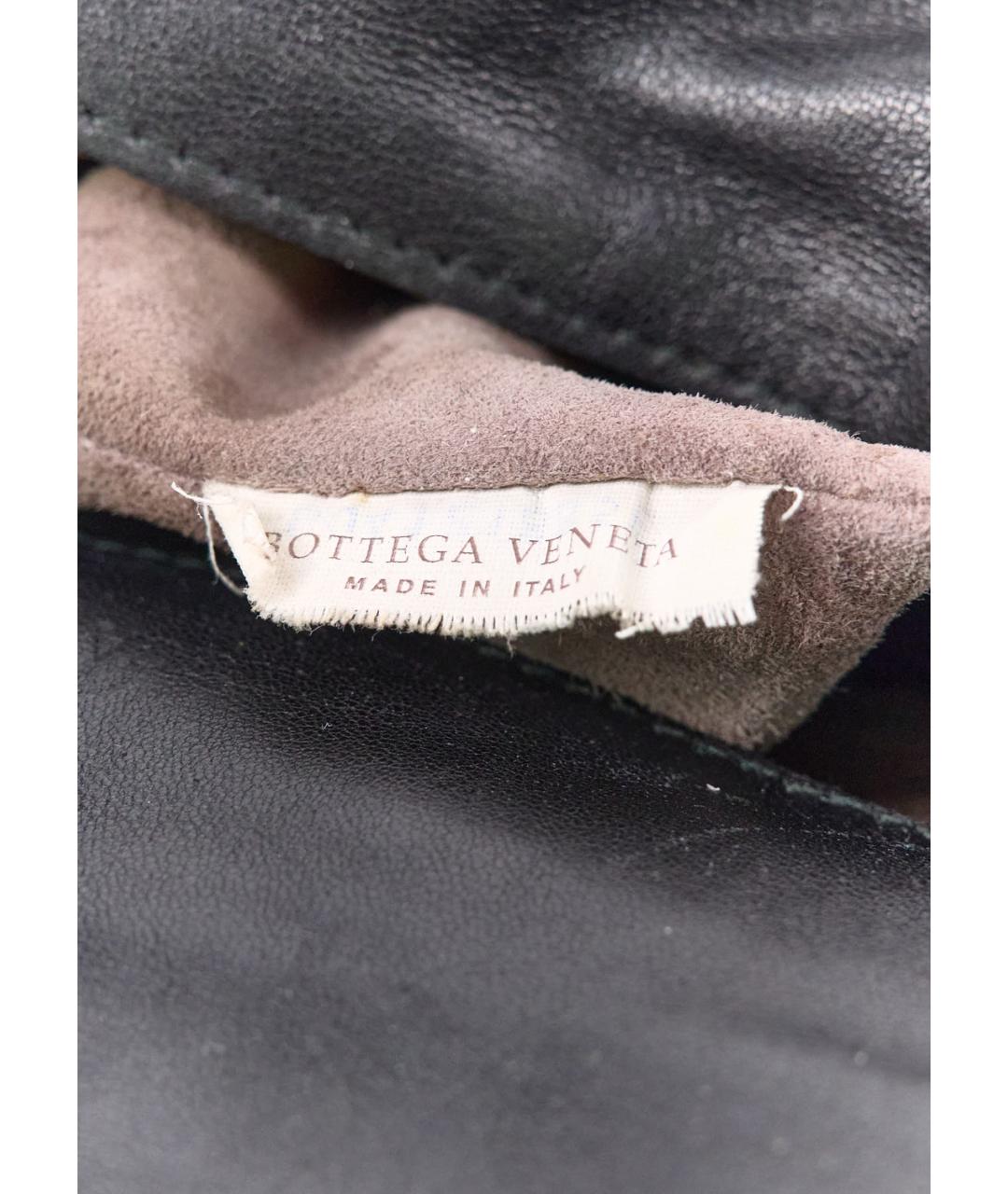 BOTTEGA VENETA Черная кожаная сумка через плечо, фото 7