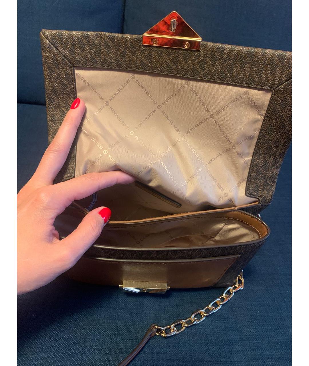 MICHAEL KORS Коричневая сумка через плечо, фото 4