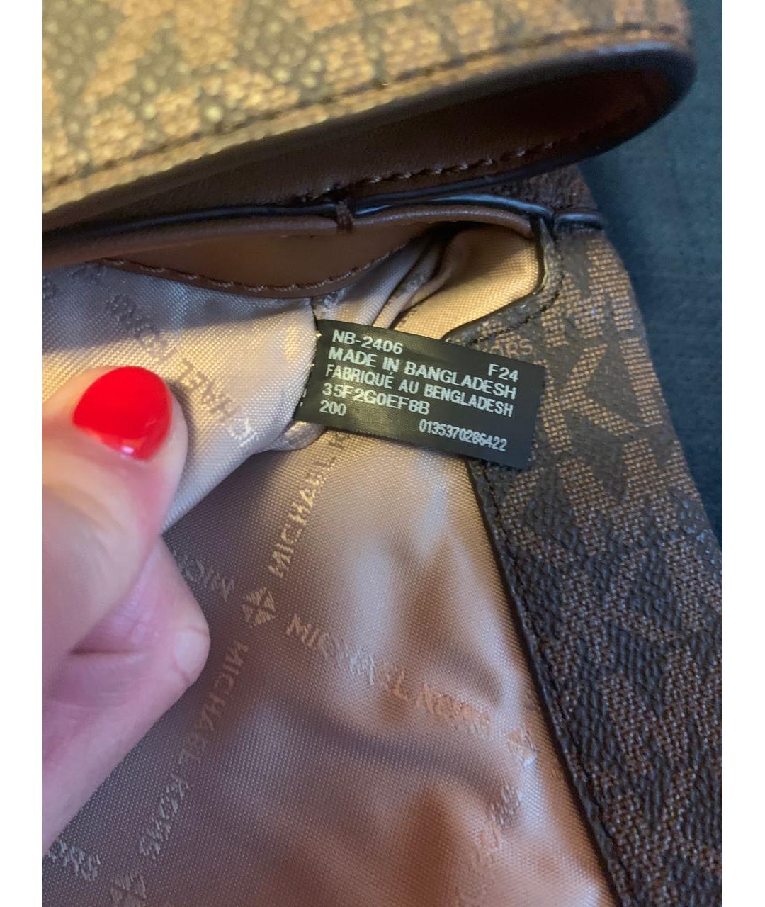 MICHAEL KORS Коричневая сумка через плечо, фото 6