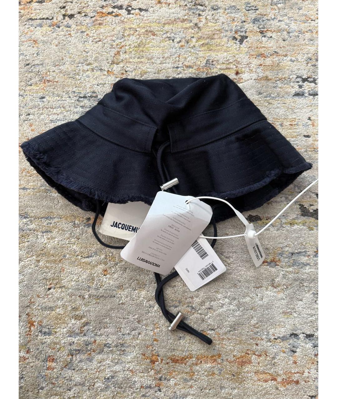 JACQUEMUS Темно-синяя хлопковая панама, фото 6