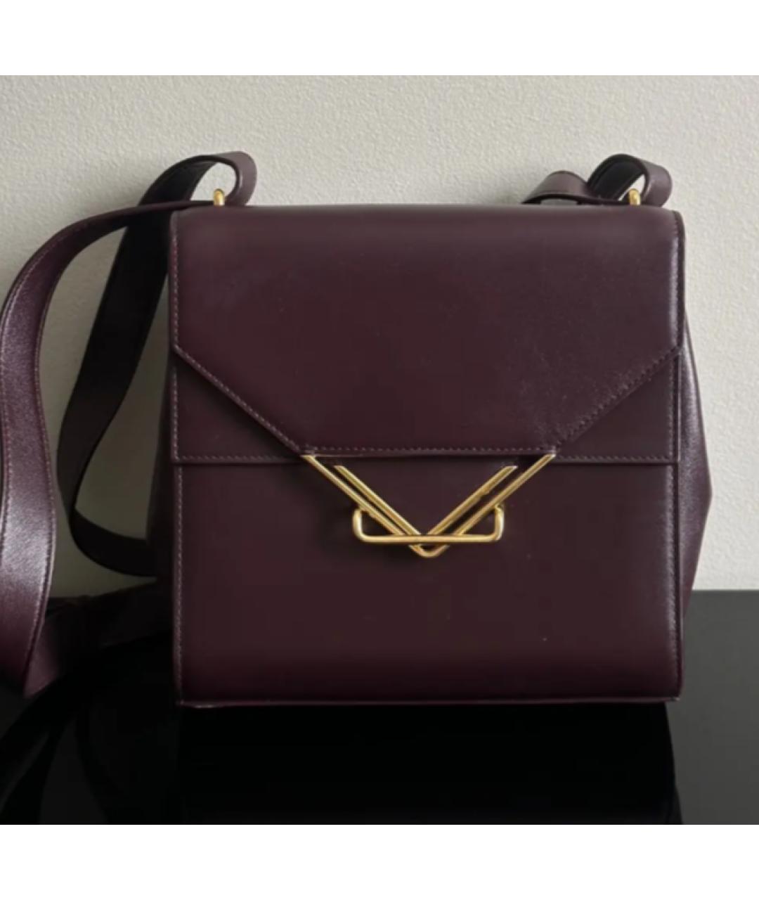 BOTTEGA VENETA Бордовая кожаная сумка через плечо, фото 7