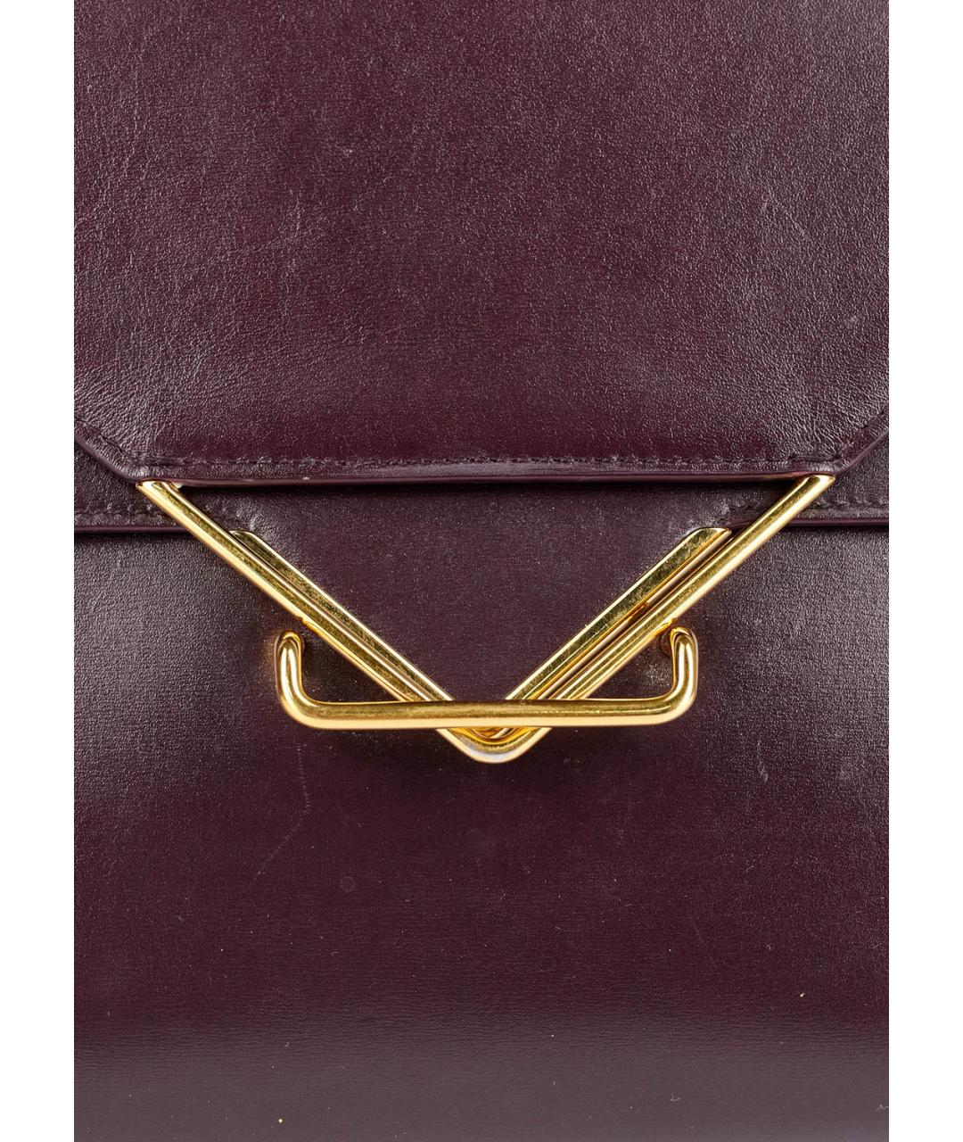 BOTTEGA VENETA Бордовая кожаная сумка через плечо, фото 5