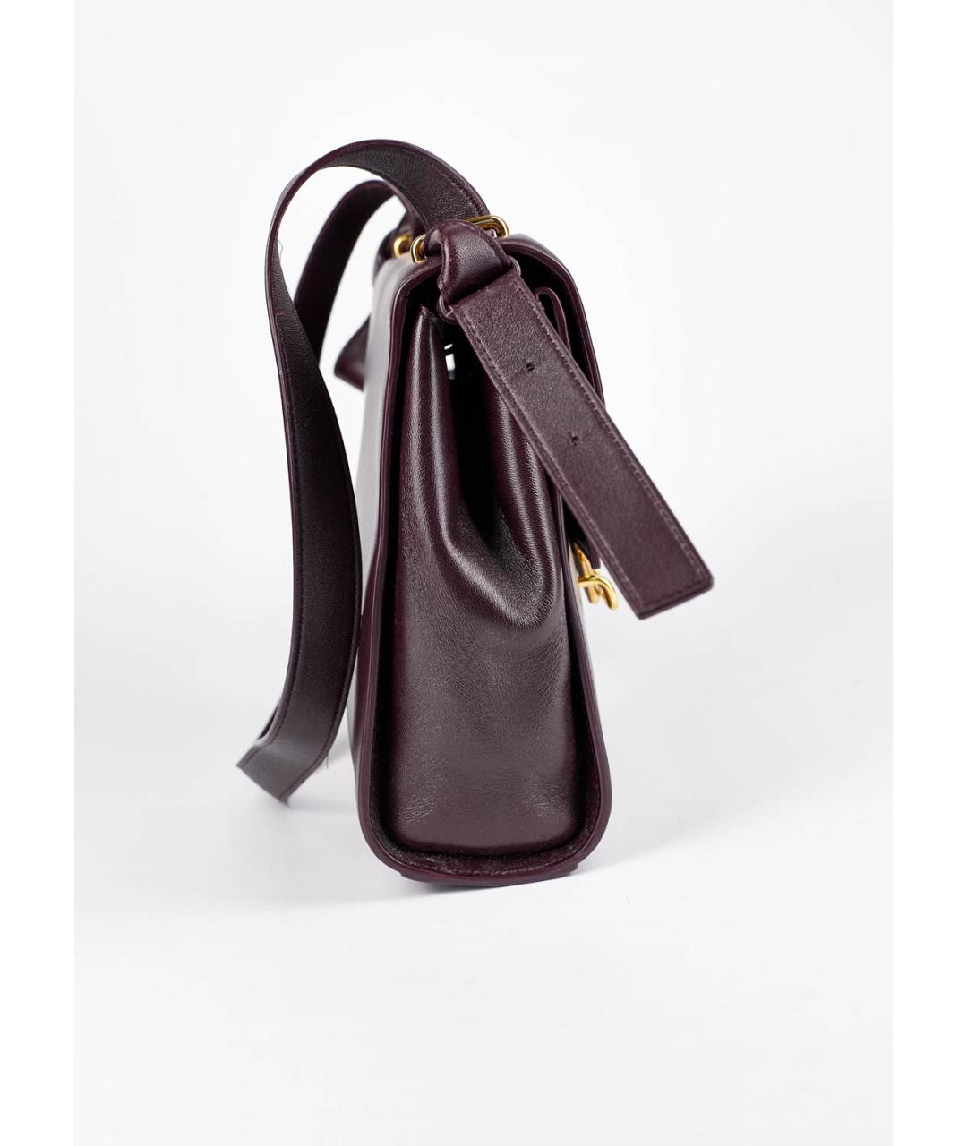 BOTTEGA VENETA Бордовая кожаная сумка через плечо, фото 2