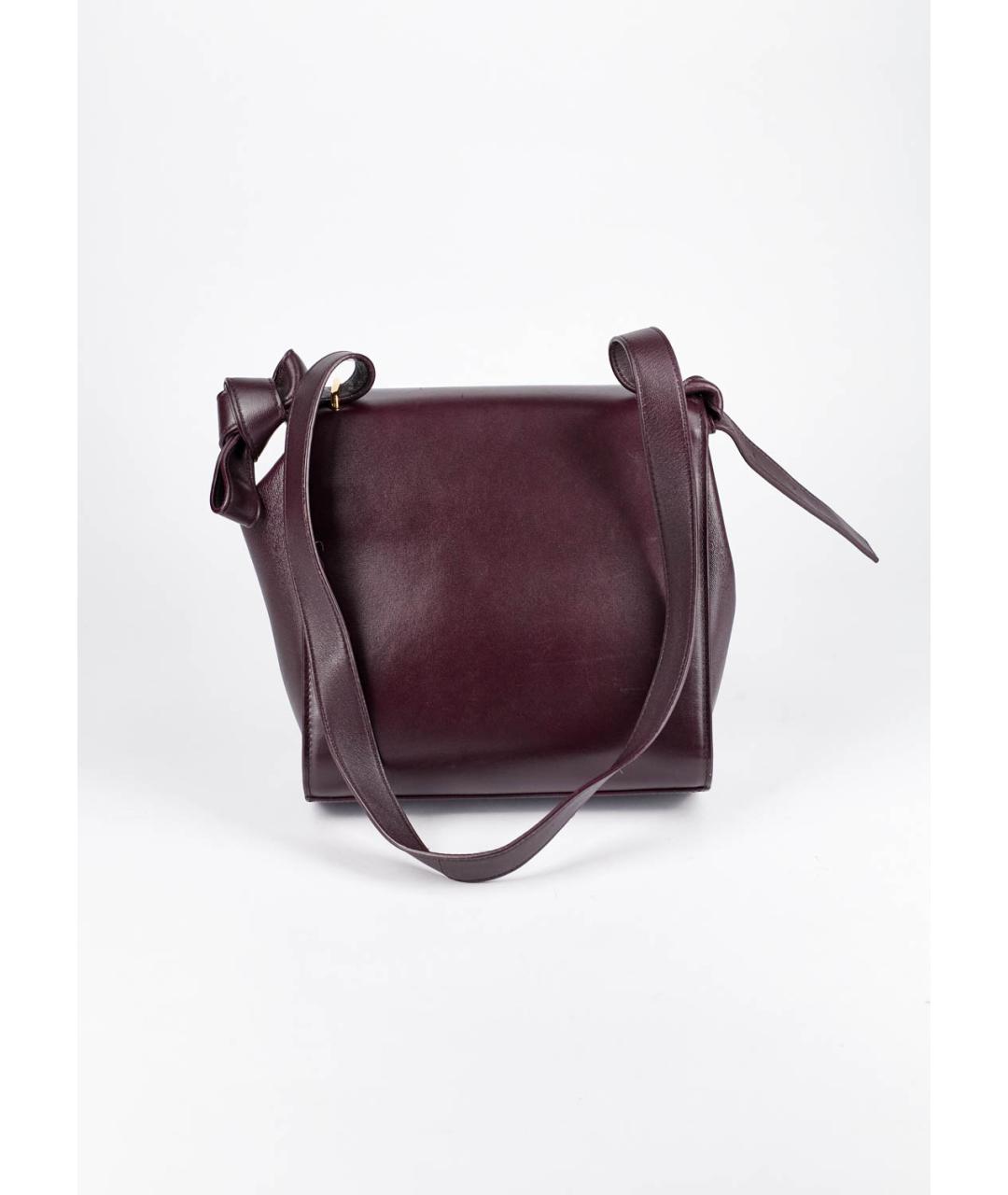 BOTTEGA VENETA Бордовая кожаная сумка через плечо, фото 3
