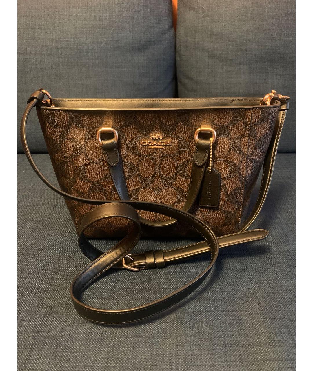 COACH Коричневая сумка тоут, фото 8
