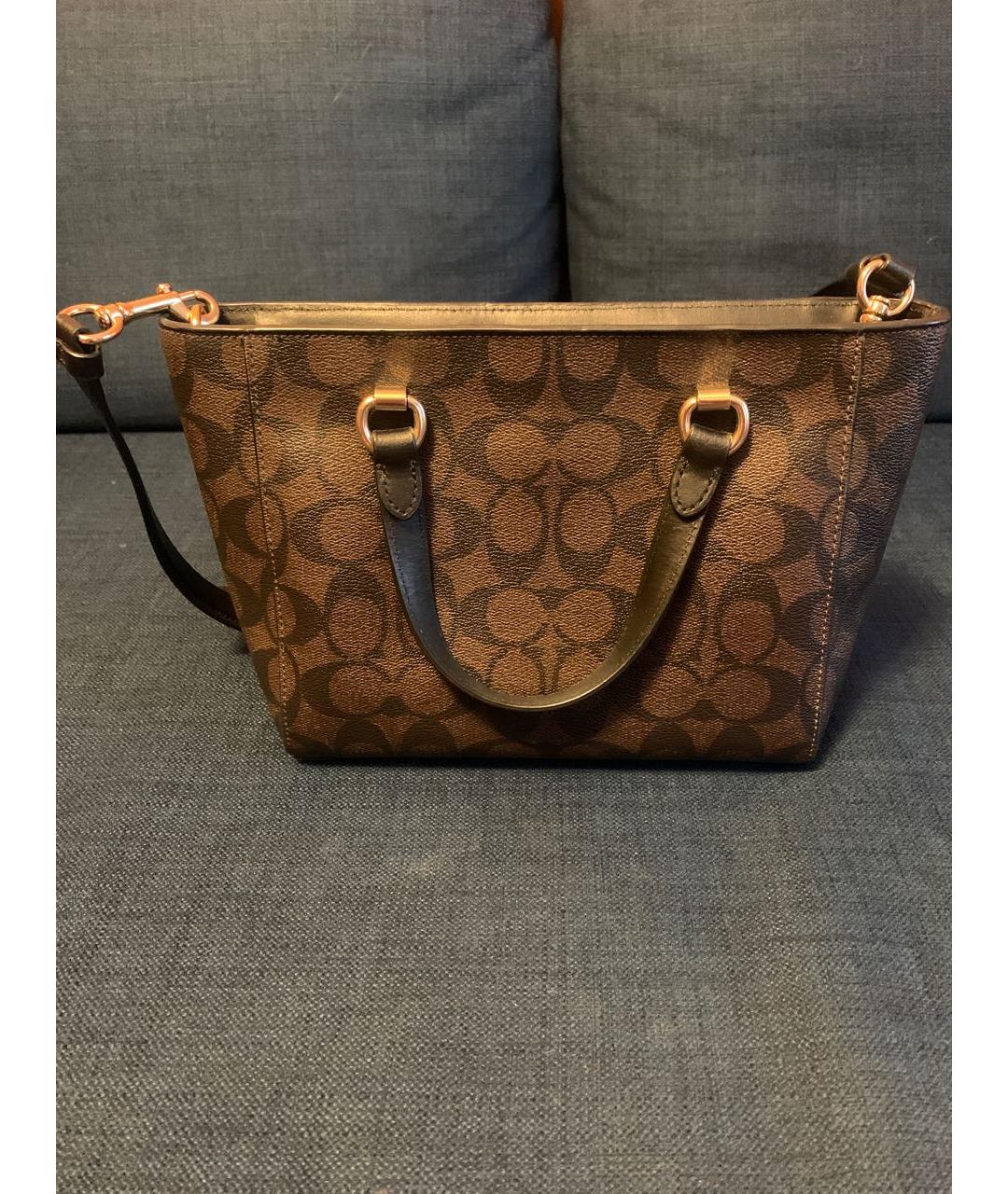COACH Коричневая сумка тоут, фото 2
