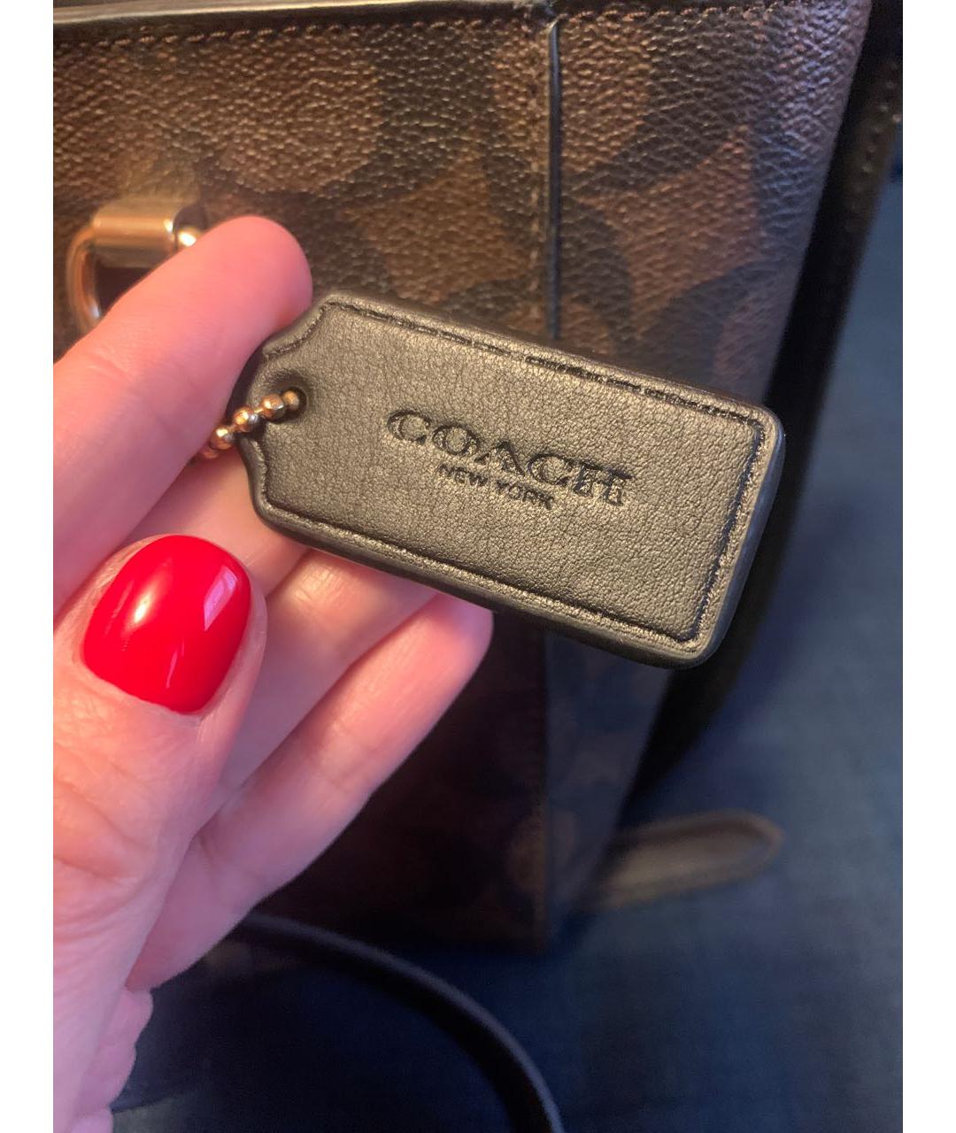 COACH Коричневая сумка тоут, фото 5
