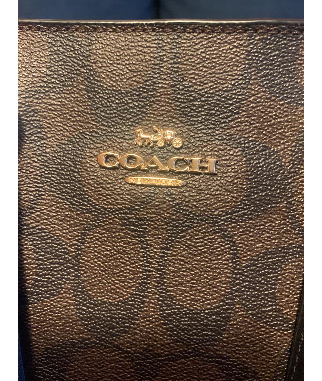 COACH Коричневая сумка тоут, фото 6