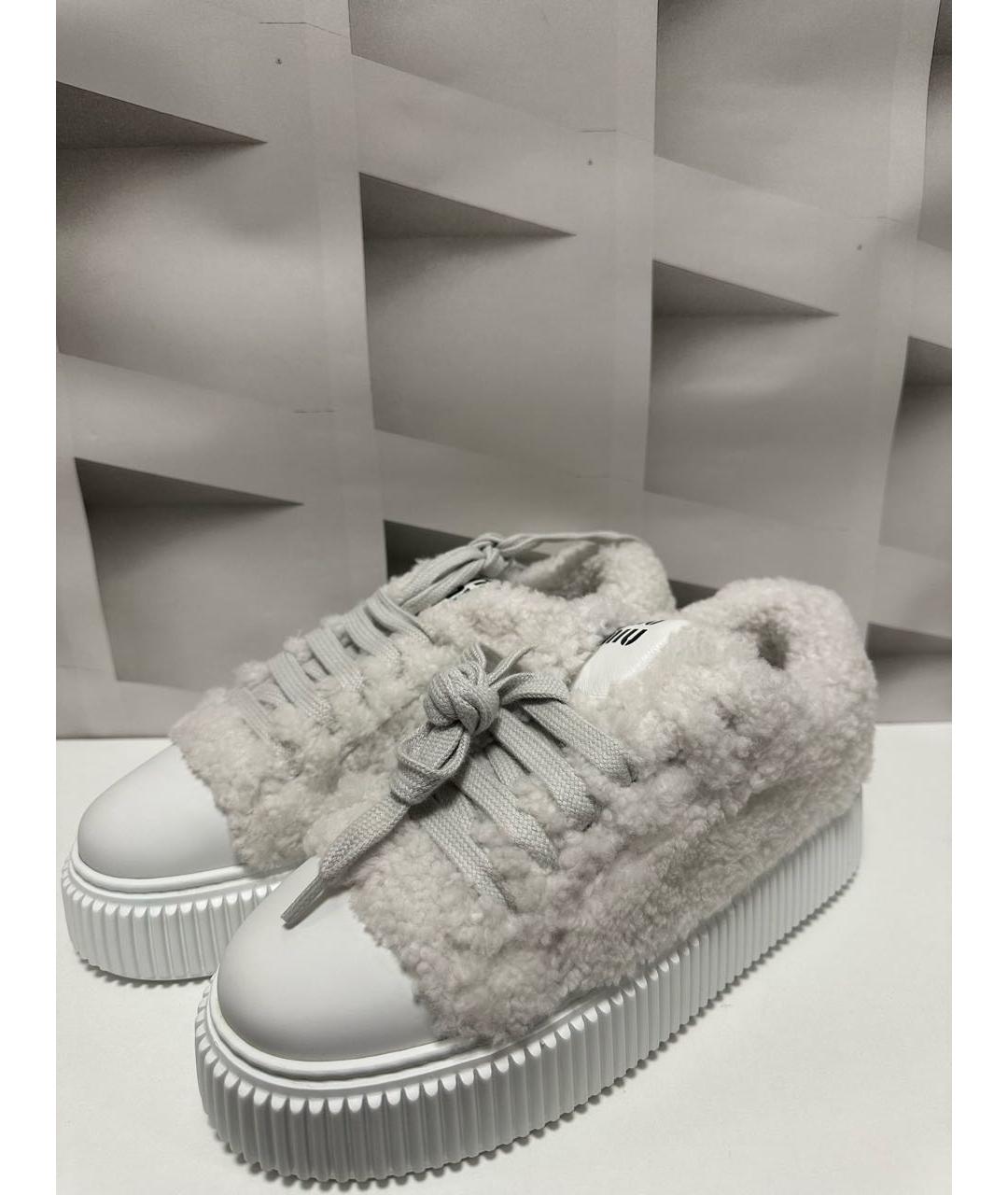 MIU MIU Серые кеды, фото 2
