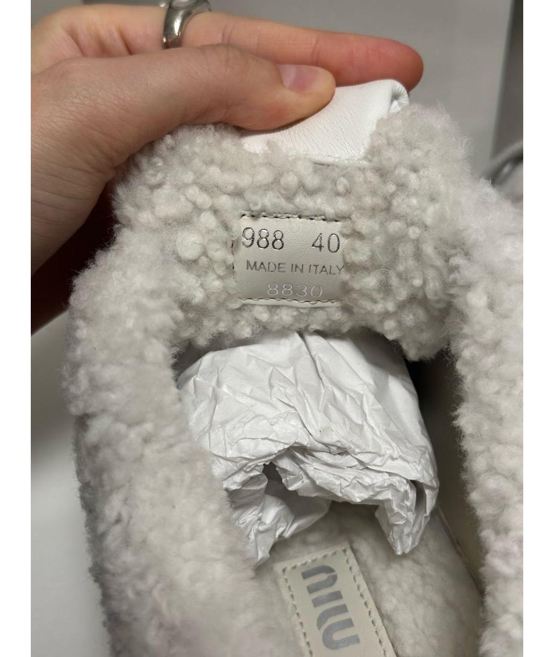 MIU MIU Серые кеды, фото 5