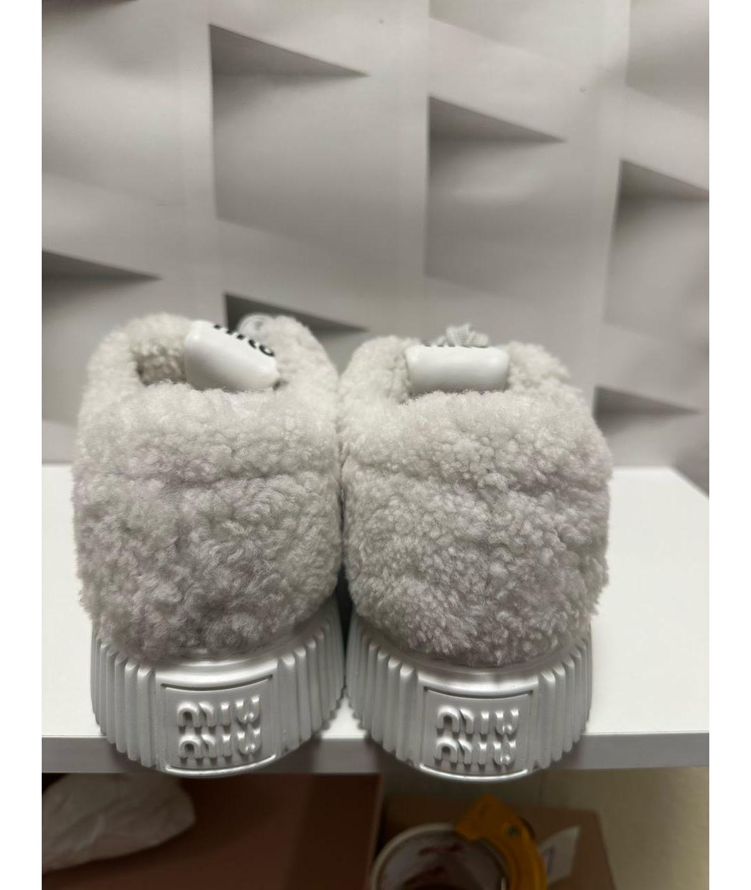 MIU MIU Серые кеды, фото 3
