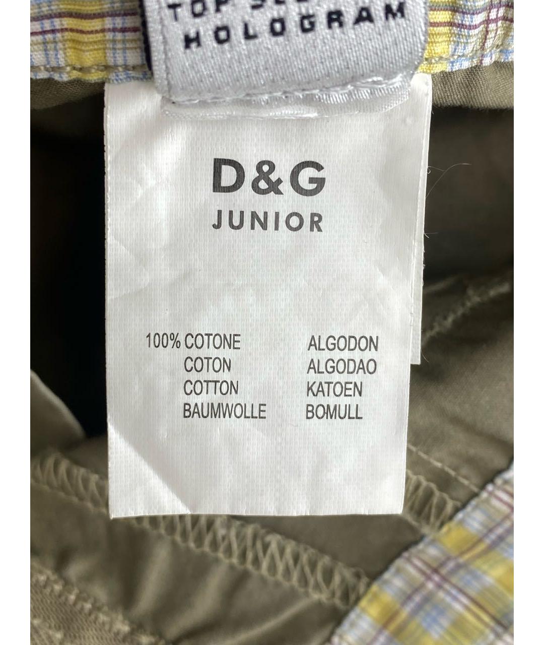 DOLCE & GABBANA KIDS Хаки хлопковые брюки и шорты, фото 8