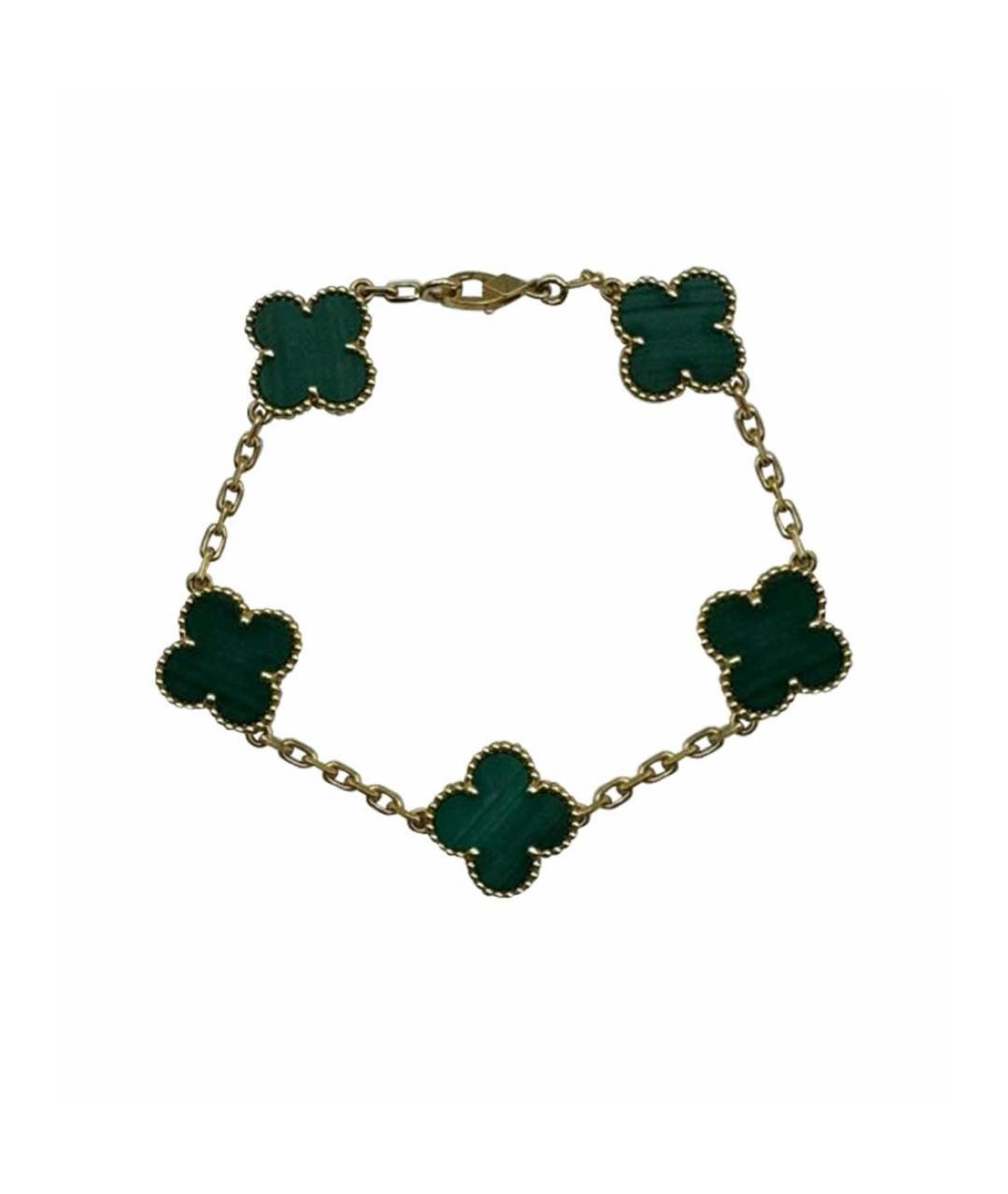 VAN CLEEF & ARPELS Зеленый браслет из желтого золота, фото 2