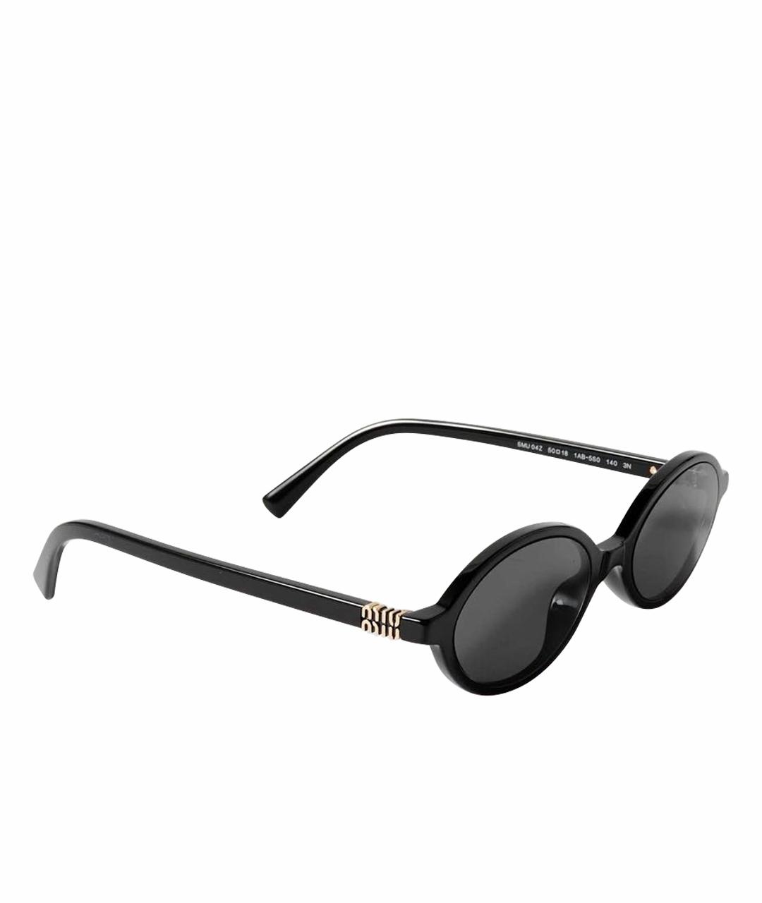 MIU MIU Черные пластиковые солнцезащитные очки, фото 1