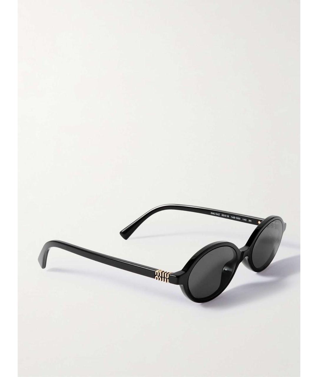 MIU MIU Черные пластиковые солнцезащитные очки, фото 9