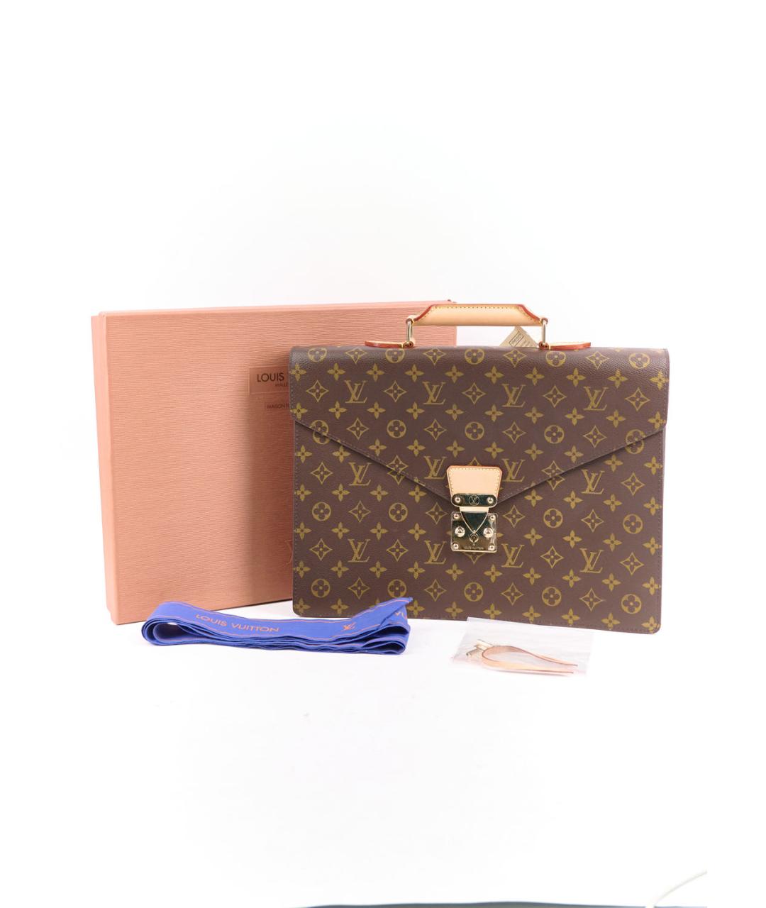 LOUIS VUITTON Коричневый портфель, фото 7