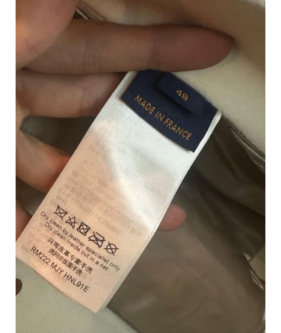 LOUIS VUITTON Белая кожаная куртка, фото 3