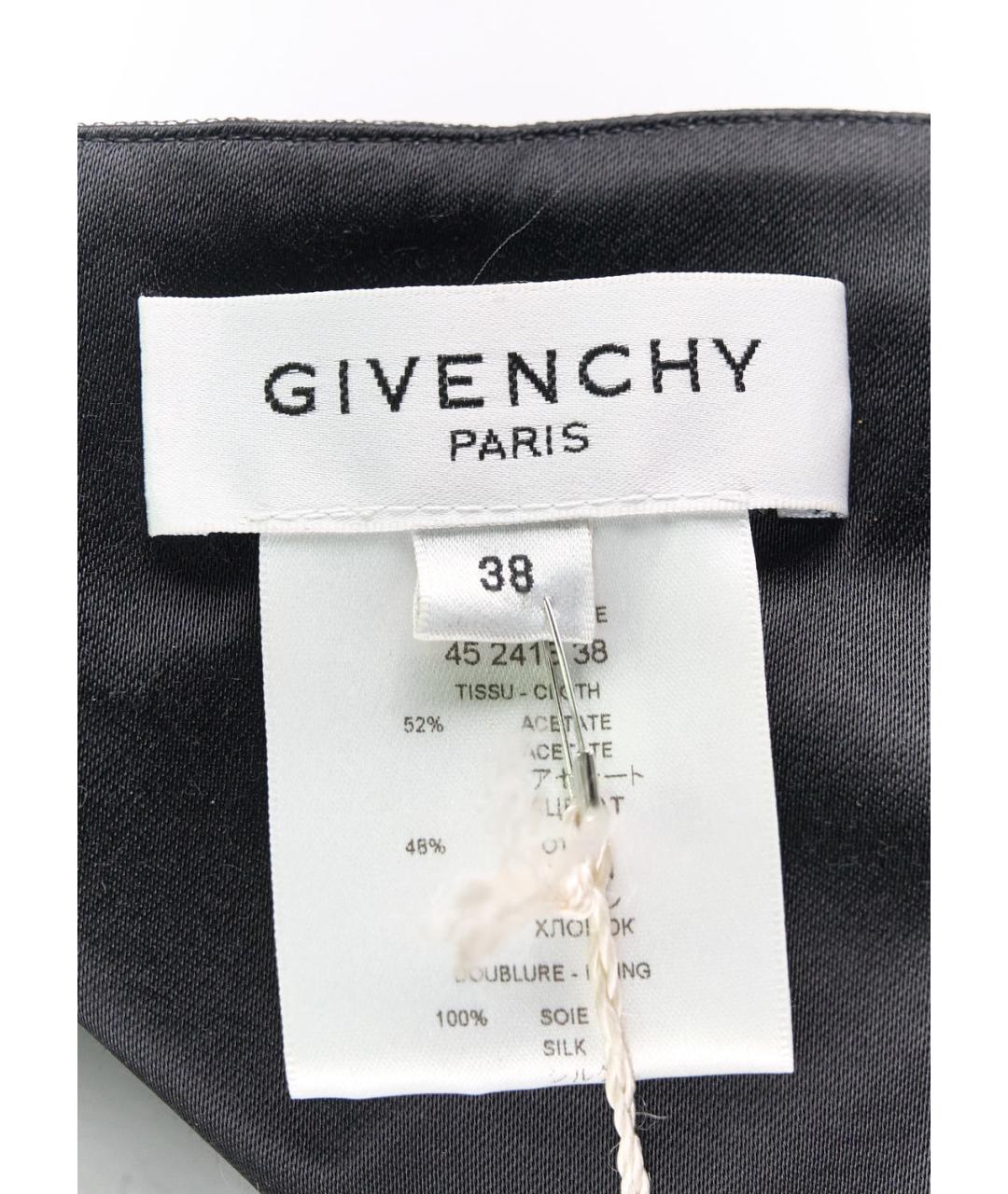 GIVENCHY Черное ацетатное повседневное платье, фото 5