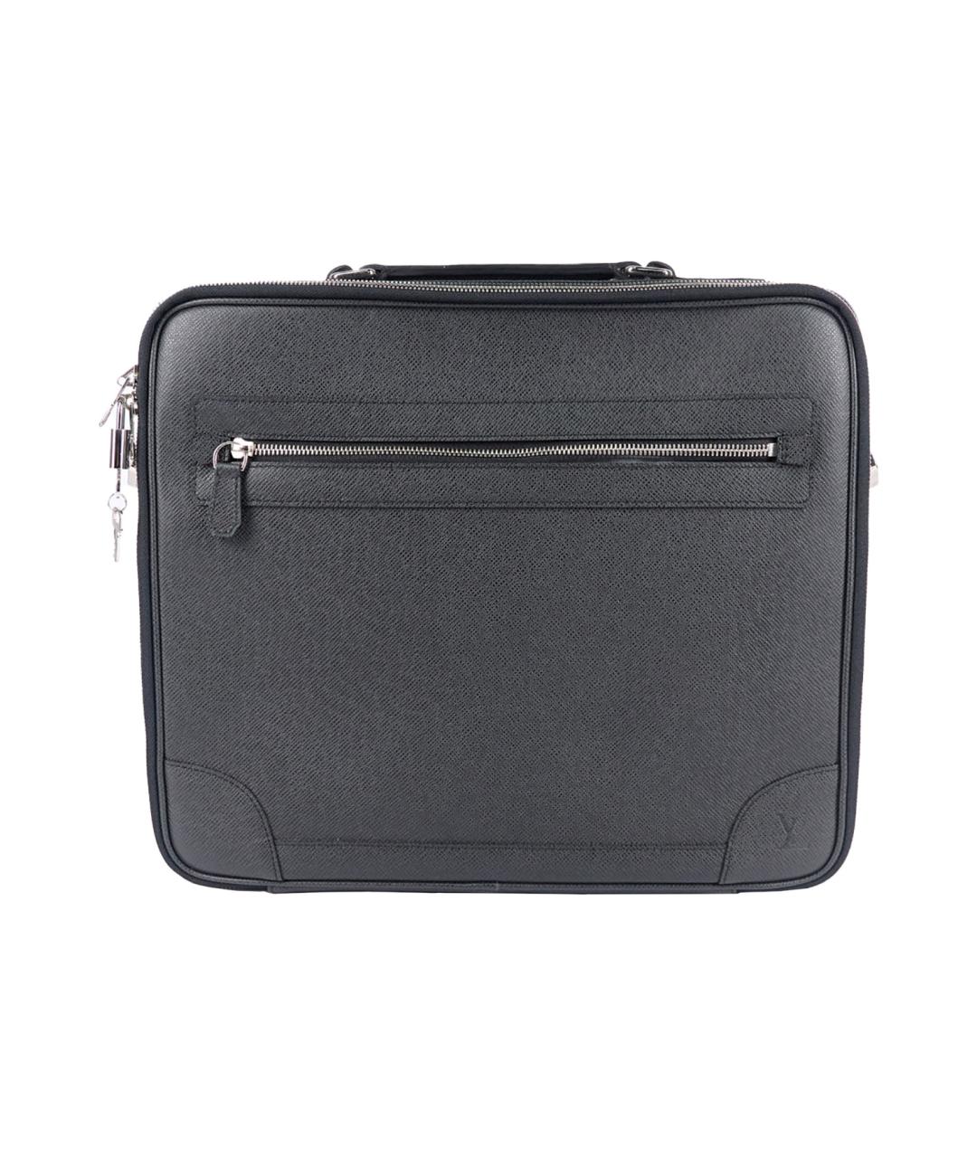 LOUIS VUITTON Черный кожаный портфель, фото 1