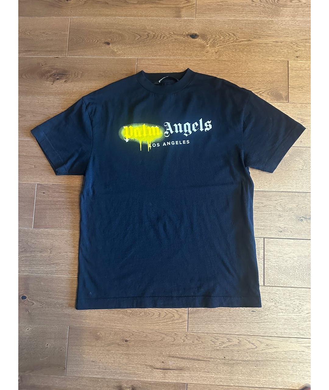 PALM ANGELS Черная хлопковая футболка, фото 5