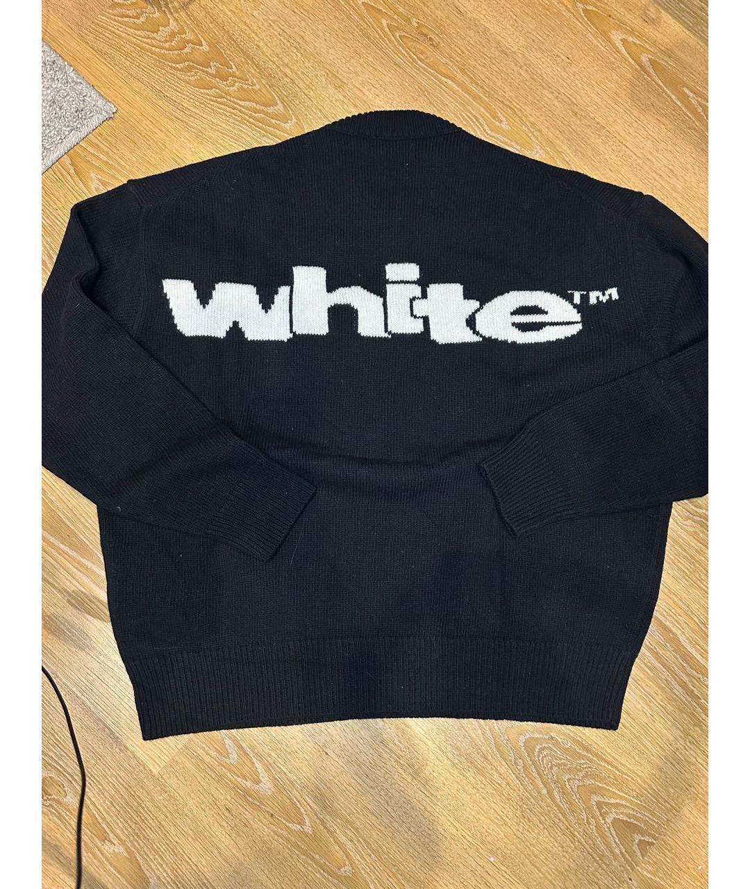 OFF-WHITE Черный шерстяной джемпер / свитер, фото 2