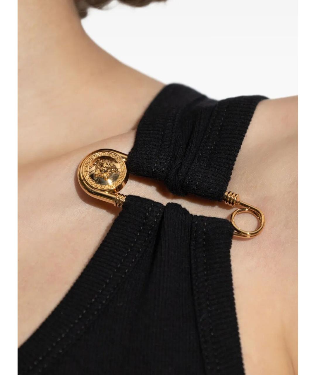 VERSACE Черная хлопковая майка, фото 3