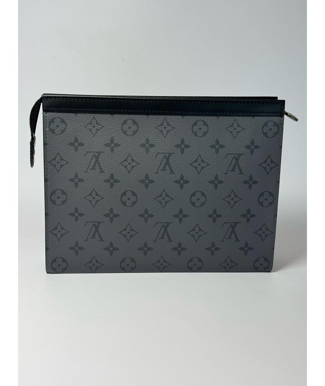 LOUIS VUITTON Антрацитовая барсетка, фото 3