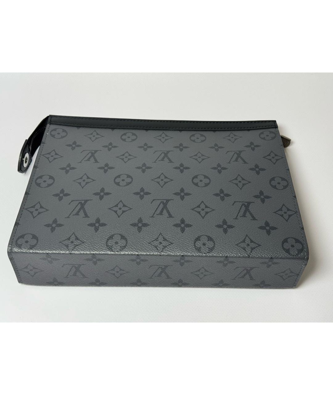 LOUIS VUITTON Антрацитовая барсетка, фото 8