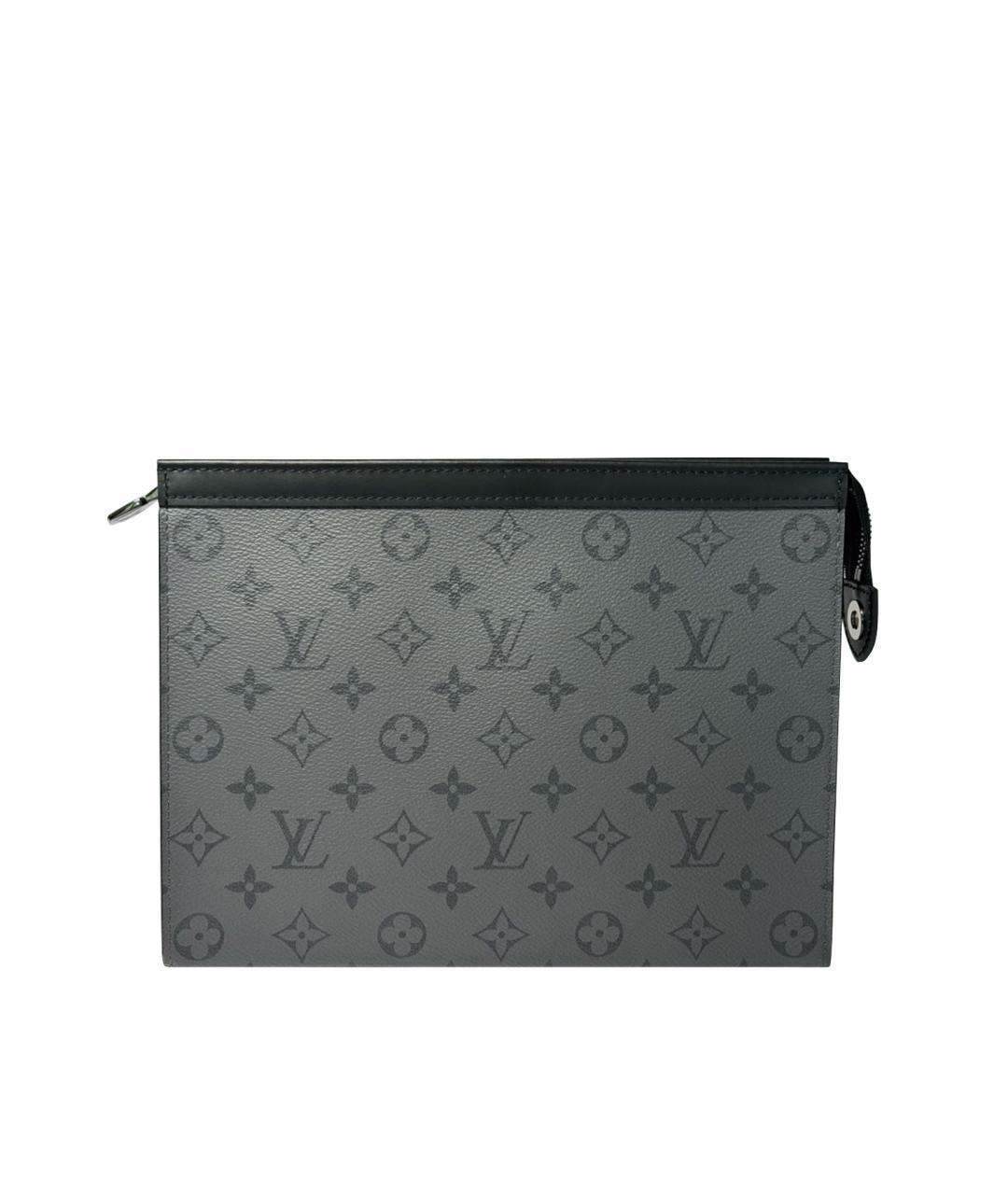 LOUIS VUITTON Антрацитовая барсетка, фото 9