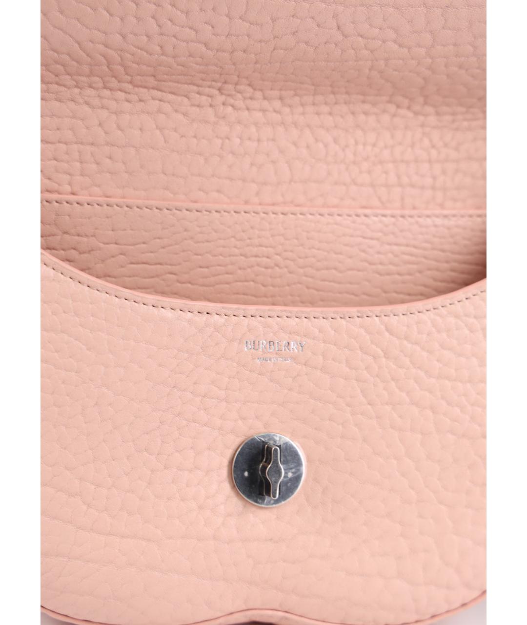 BURBERRY Розовая кожаная сумка через плечо, фото 5
