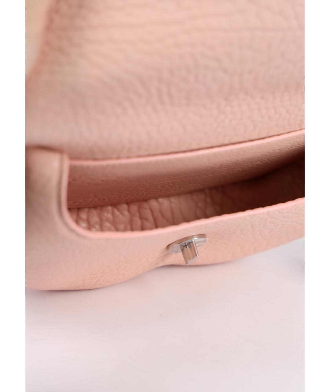 BURBERRY Розовая кожаная сумка через плечо, фото 4