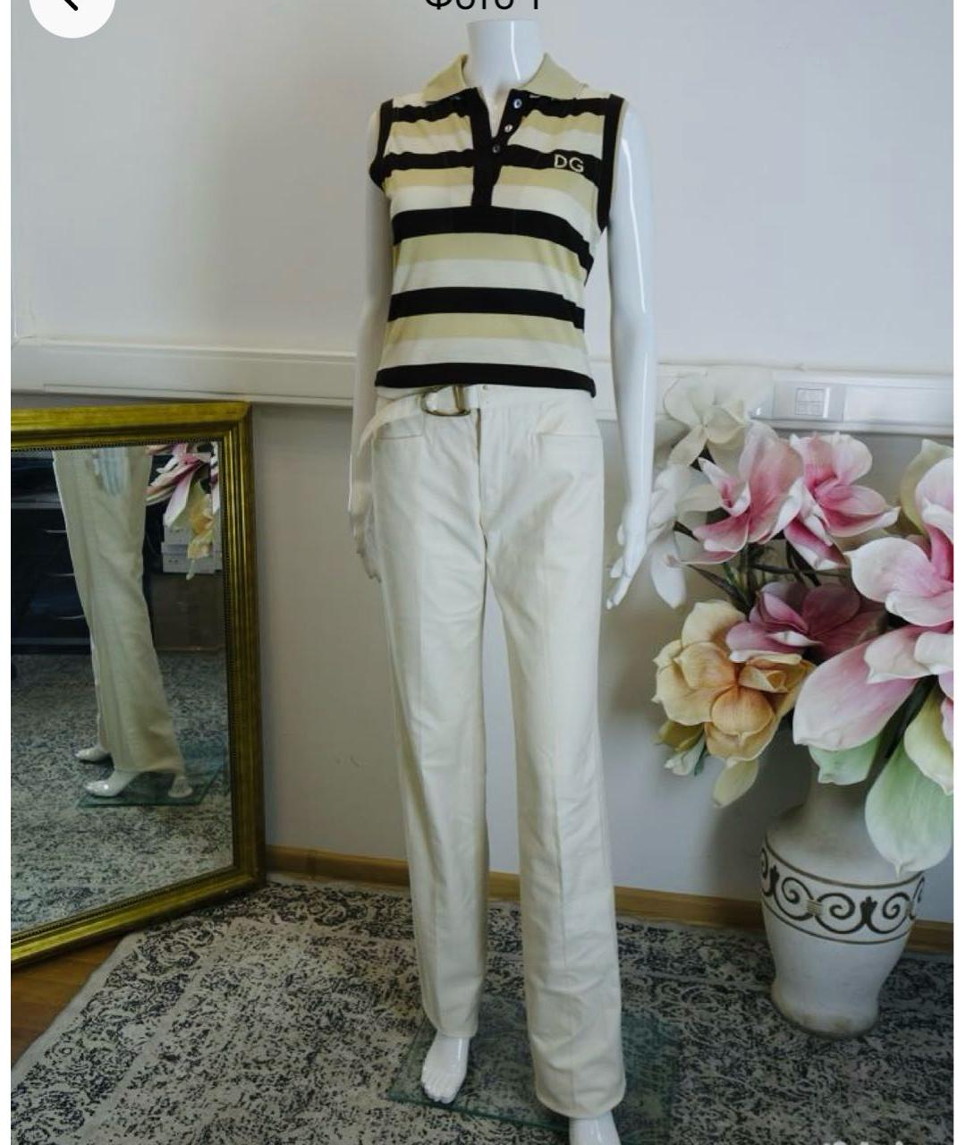 GUCCI Хлопко-эластановые прямые брюки, фото 7