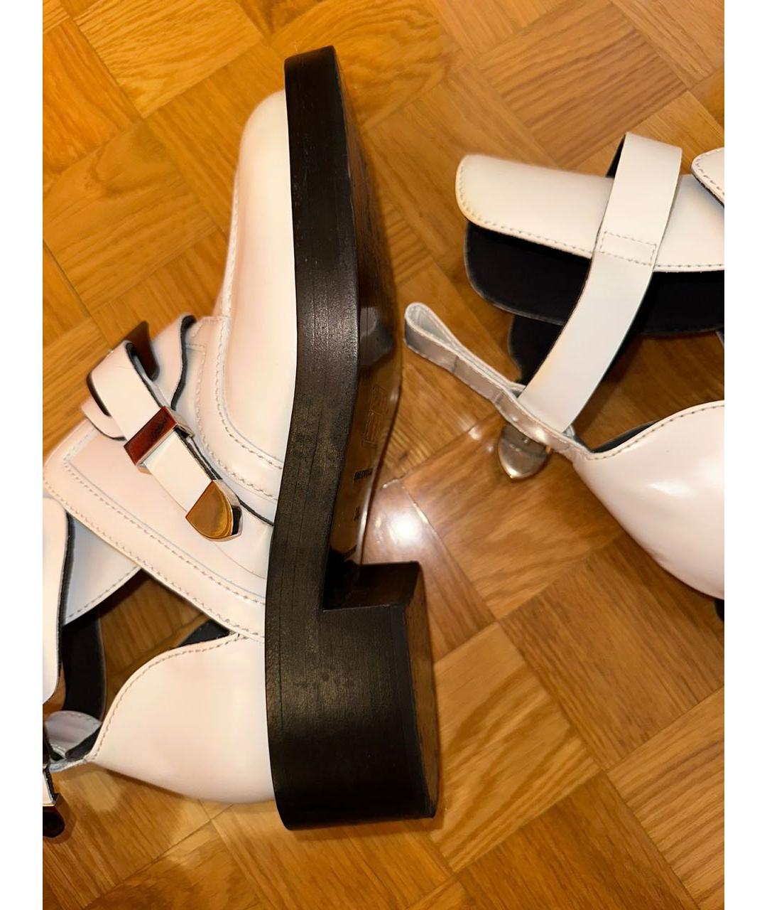 BALENCIAGA Белые кожаные ботинки, фото 6