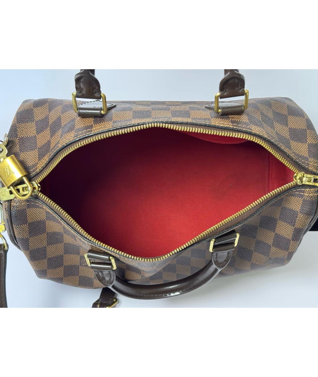 LOUIS VUITTON Коричневая сумка с короткими ручками, фото 4