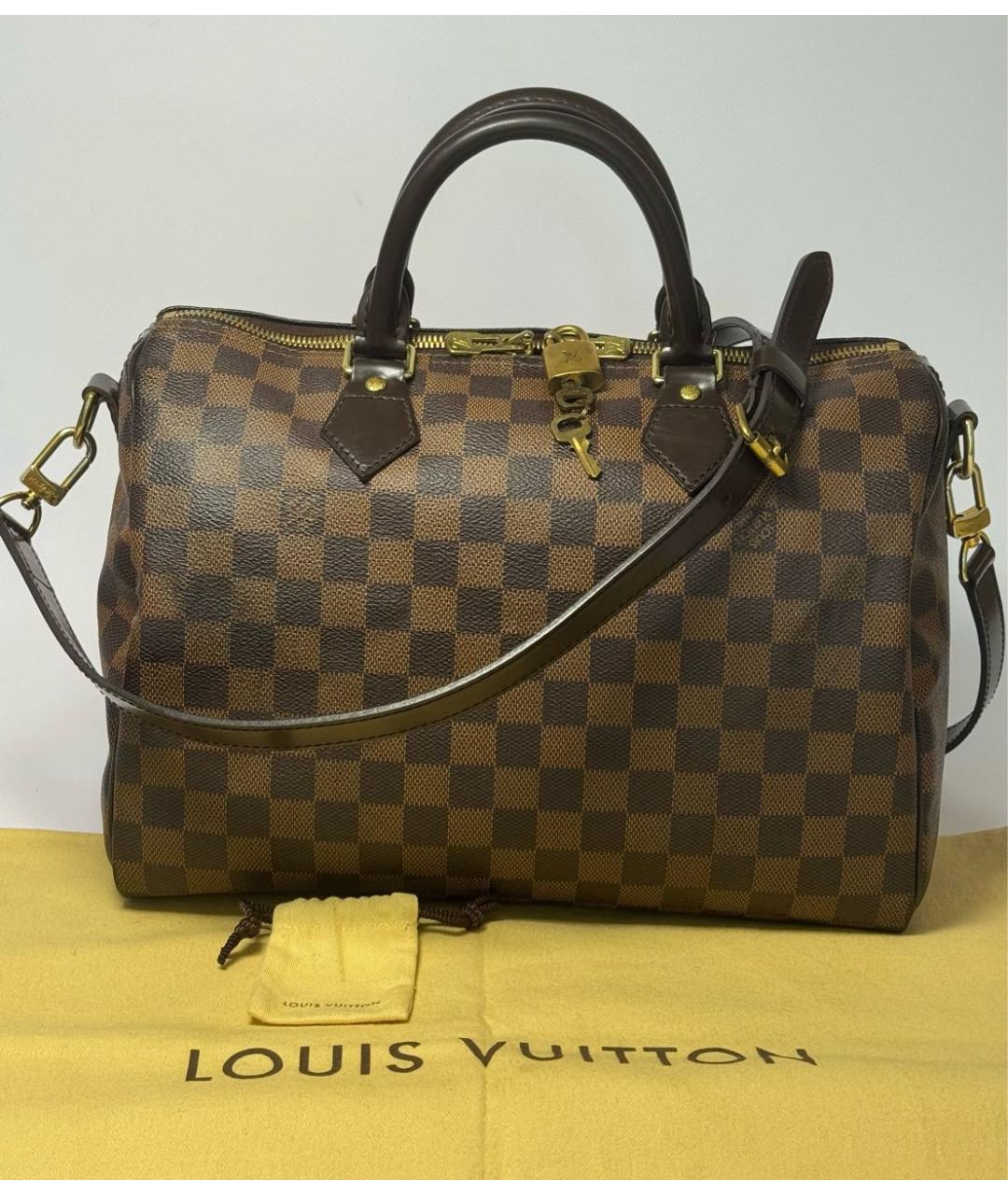 LOUIS VUITTON Коричневая сумка с короткими ручками, фото 9