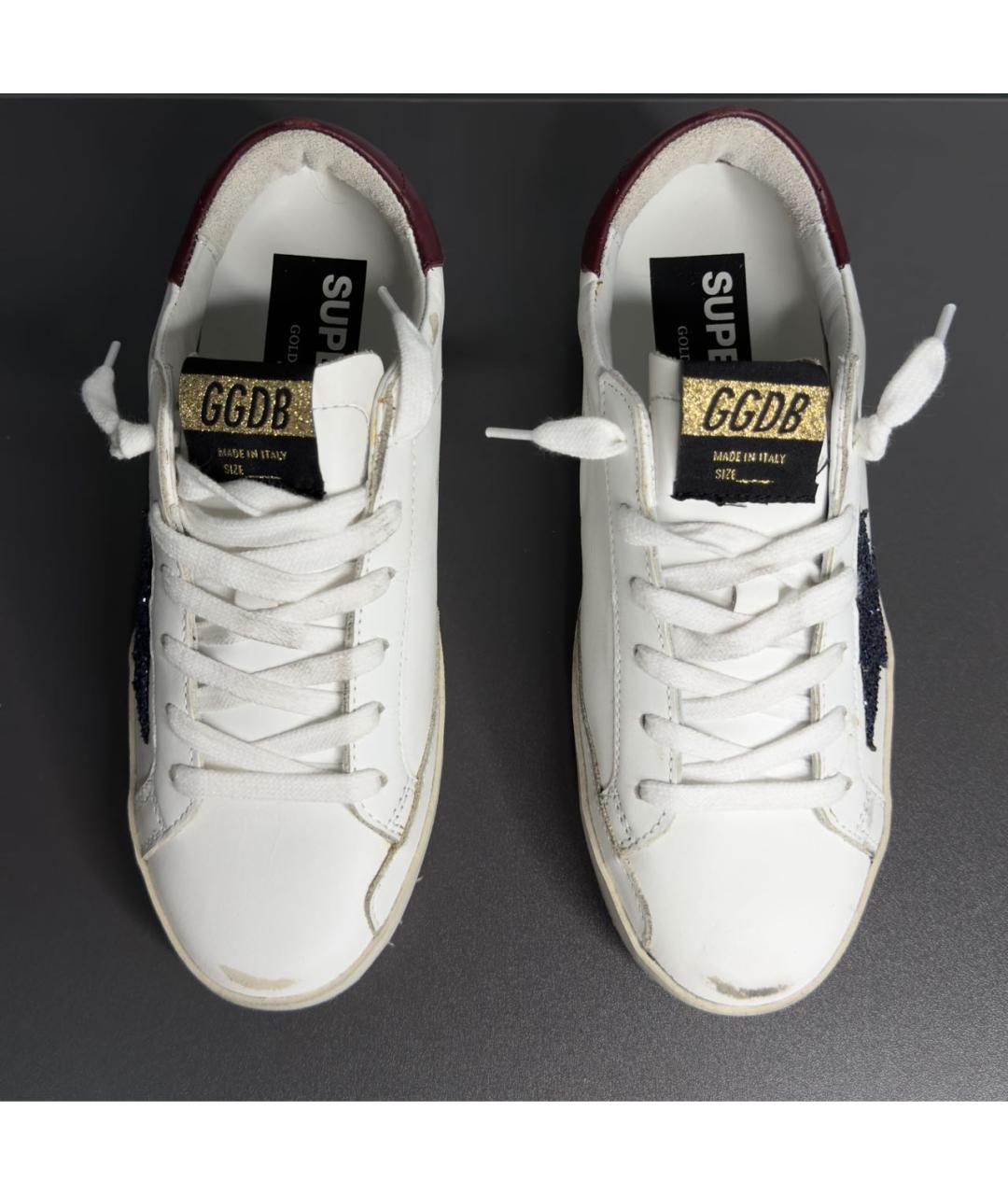 GOLDEN GOOSE DELUXE BRAND Белые кожаные кеды, фото 2